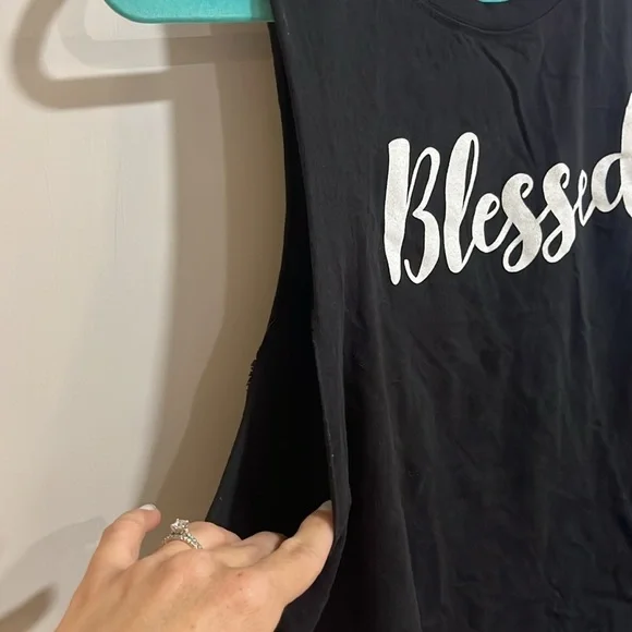 ⭐️6 for $35 - Mix and Match⭐️ Blessed Crop top - Picture 2 of 3